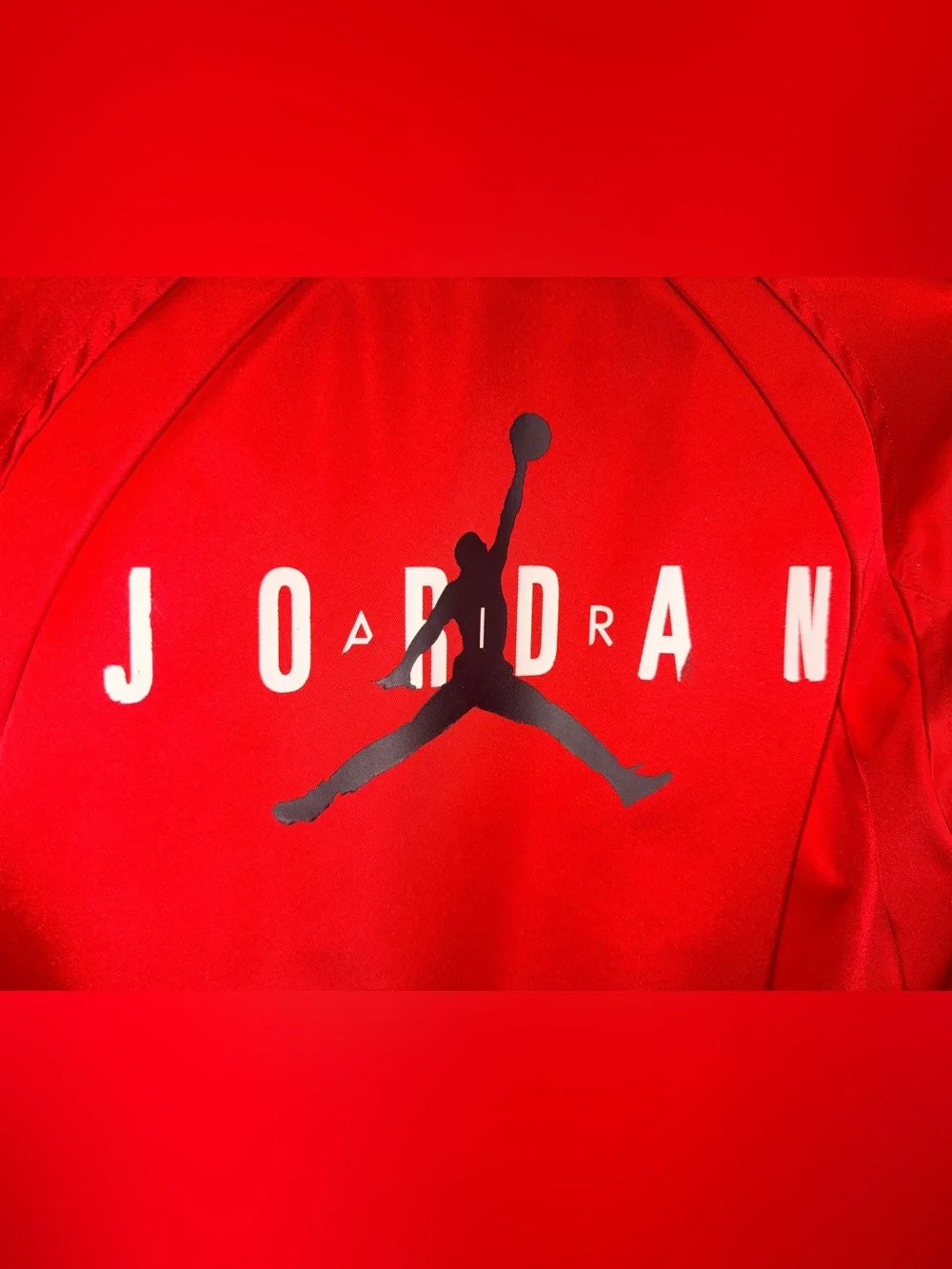 Jordan Kids Red Zip-Up Puffer Bomber Jacket